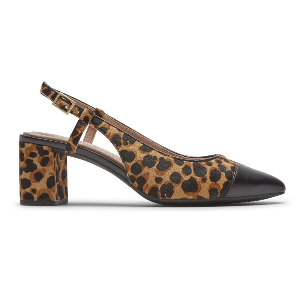 Rockport Slingback For Womens Leopard - Total Motion Salima Posted - AC6217459